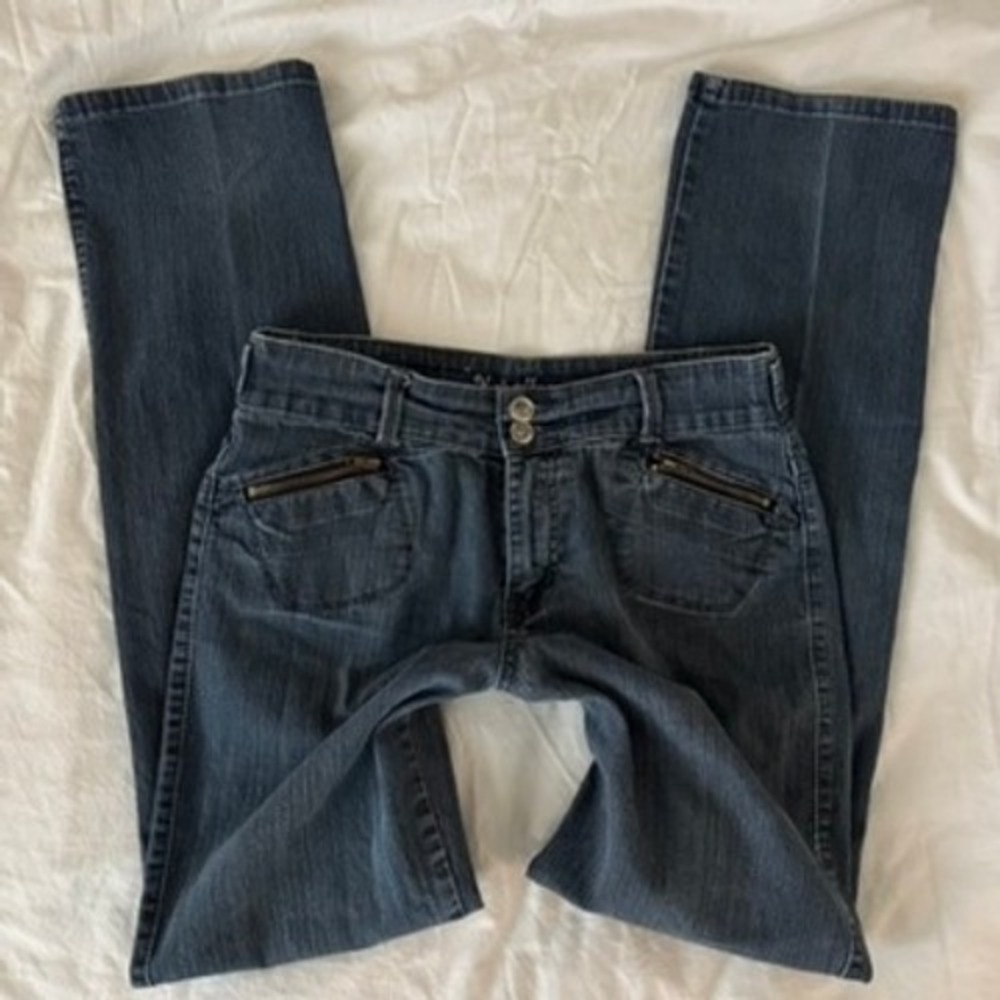 y2k 2000s Kaba Jeans lowrise slight flare jeans with zipper detail